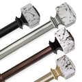 Instyledesign Elena 1 Inch Diameter Adjustable Curtain Rod