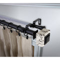 Instyledesign Elena 1 Inch Diameter Adjustable Double Curtain Rod