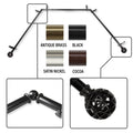 Instyledesign Emerson 13 16 Bay Curtain Rod 20 36 38 72