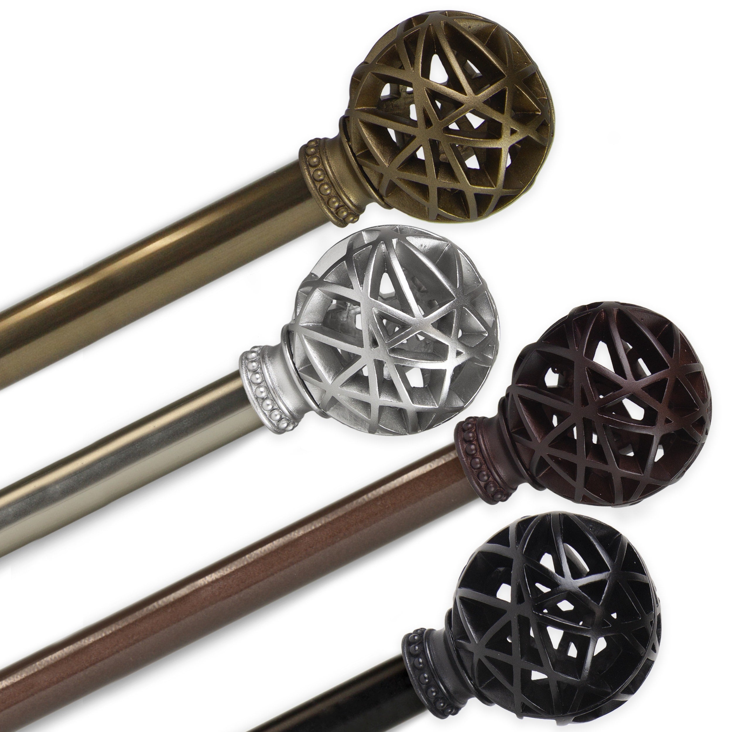 Instyledesign Emerson Adjustable Curtain Rod 13 16 Inch Dia.