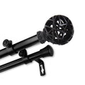 Instyledesign Emerson Adjustable Double Curtain Rod 13 16 Inch Dia.