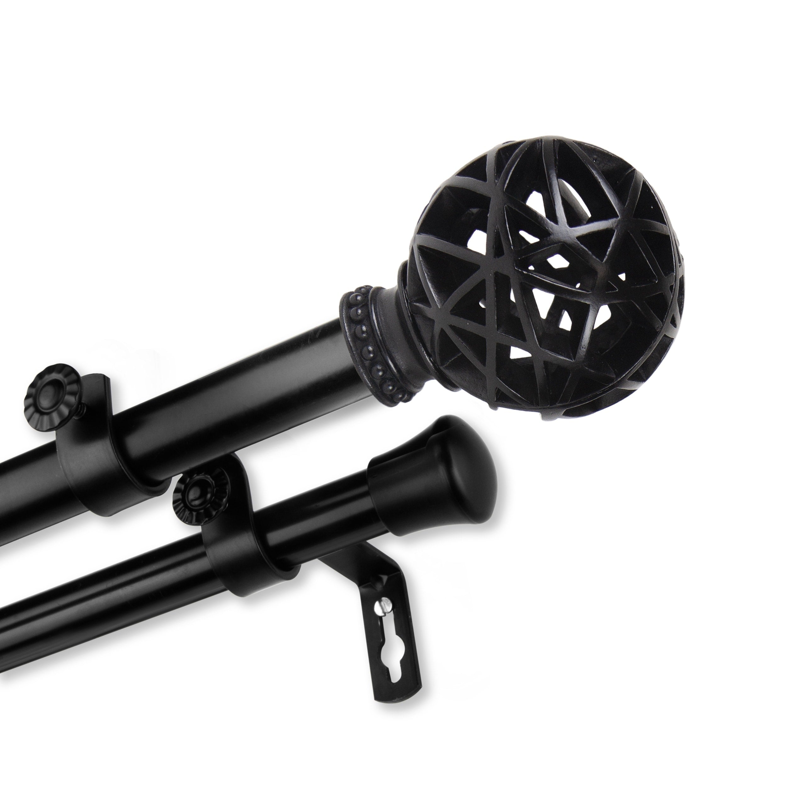 Instyledesign Emerson Adjustable Double Curtain Rod 13 16 Inch Dia.