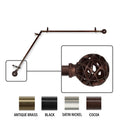 Instyledesign Emerson Corner Window Curtain Rod 13 16 Inch Dia.