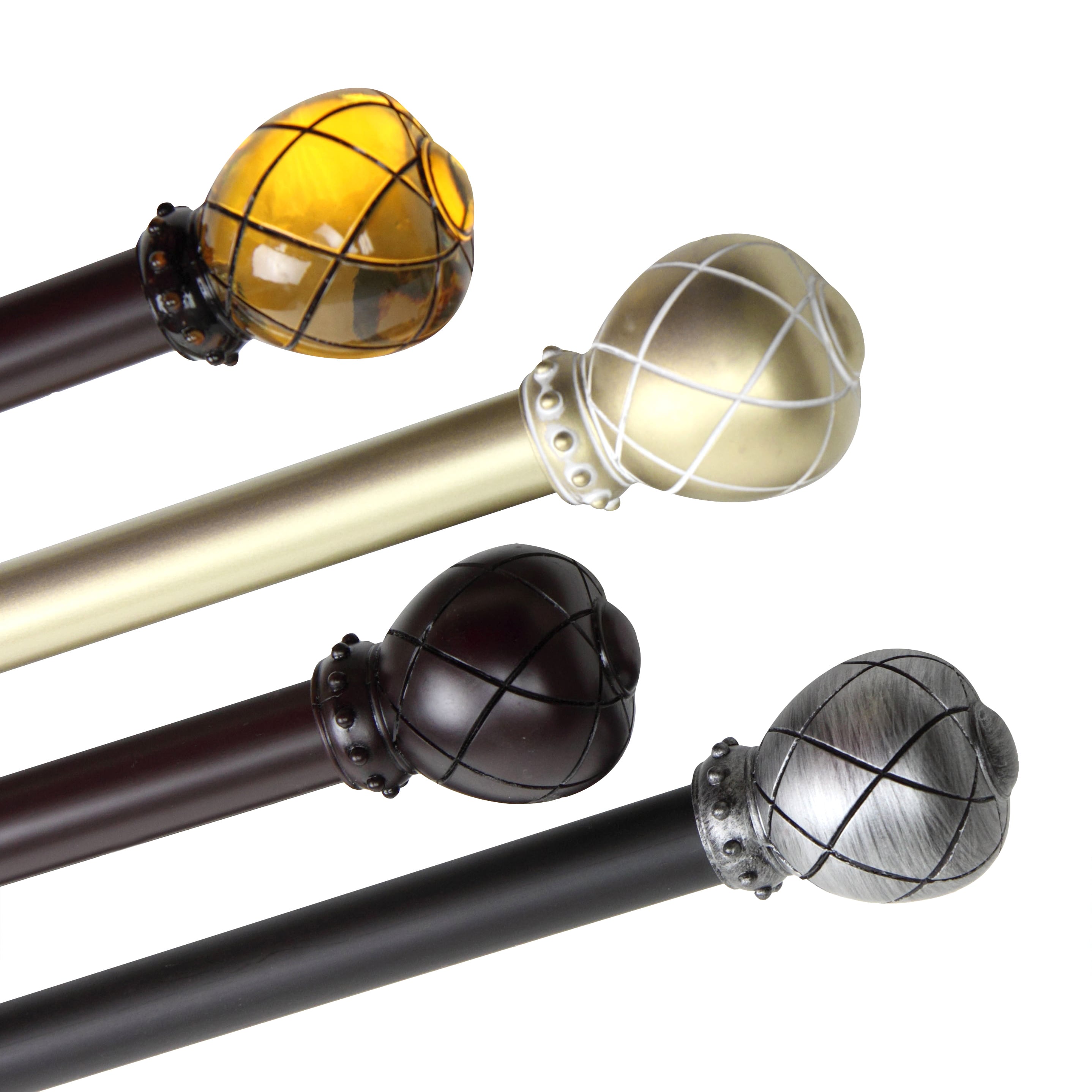 Instyledesign Emperor 1 Inch Diameter Adjustable Curtain Rod