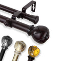 Instyledesign Emperor 1 Inch Diameter Adjustable Double Curtain Rod