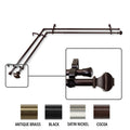 Instyledesign Eugene Corner Window Double Curtain Rod 13 16 Inch Dia.