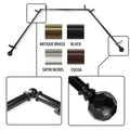 Instyledesign Finley 13 16 Bay Curtain Rod 20 36 38 72