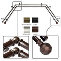 Instyledesign Finley 13 16 Double Bay Curtain Rod 20 36 38 72