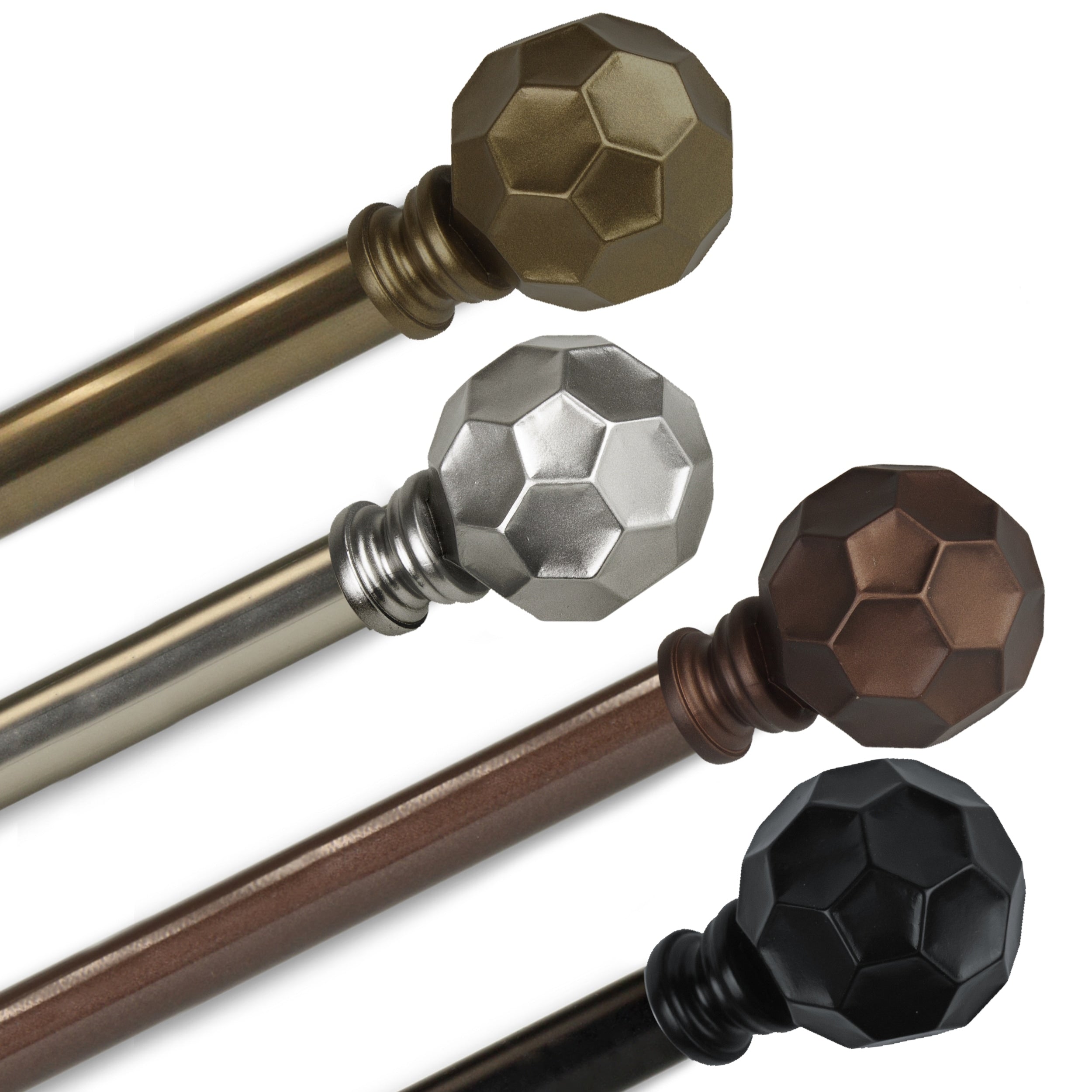 Instyledesign Finley Adjustable Curtain Rod 13 16 Inch Dia.
