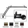 Instyledesign Finley Corner Window Double Curtain Rod 13 16 Inch Dia.