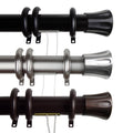 Instyledesign Flare Decorative Traverse Rod With Rings Center Open