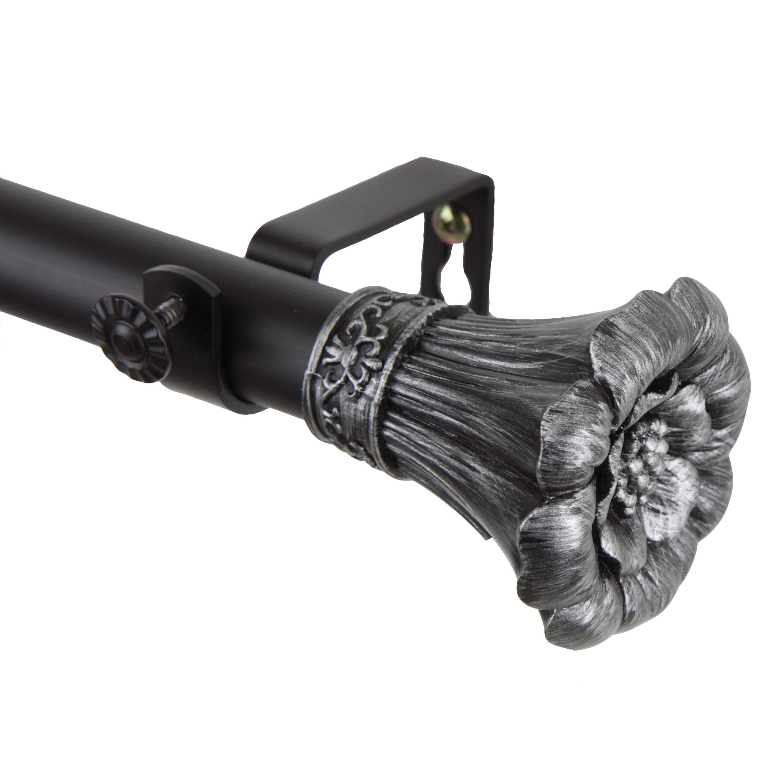 Instyledesign Floweret 1 Inch Diameter Adjustable Curtain Rod
