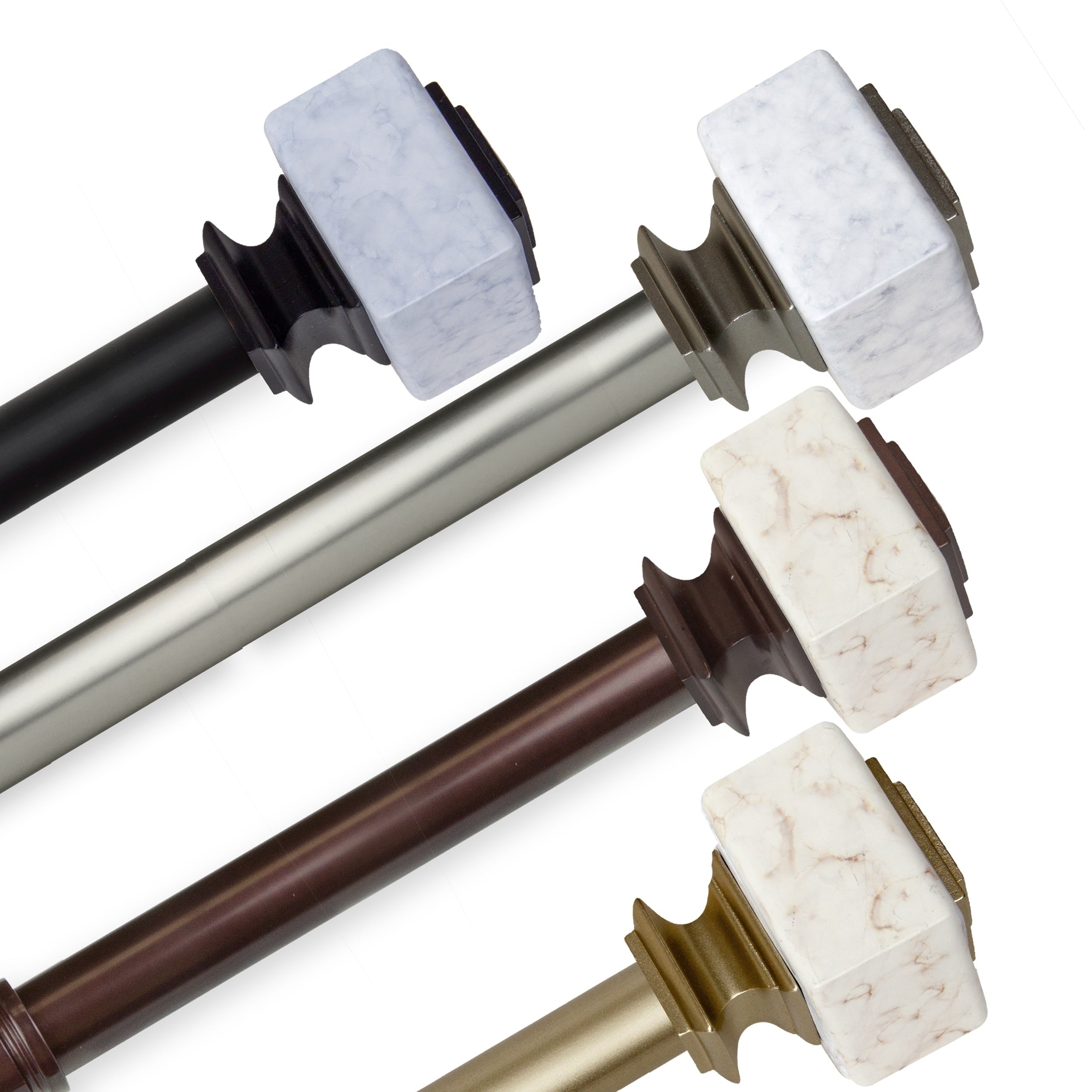Instyledesign Gabriella 1 Inch Diameter Adjustable Curtain Rod