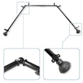 Instyledesign Gemma 13 16 Bay Window Curtain Rod 20 36 Inches 38 72 Inches