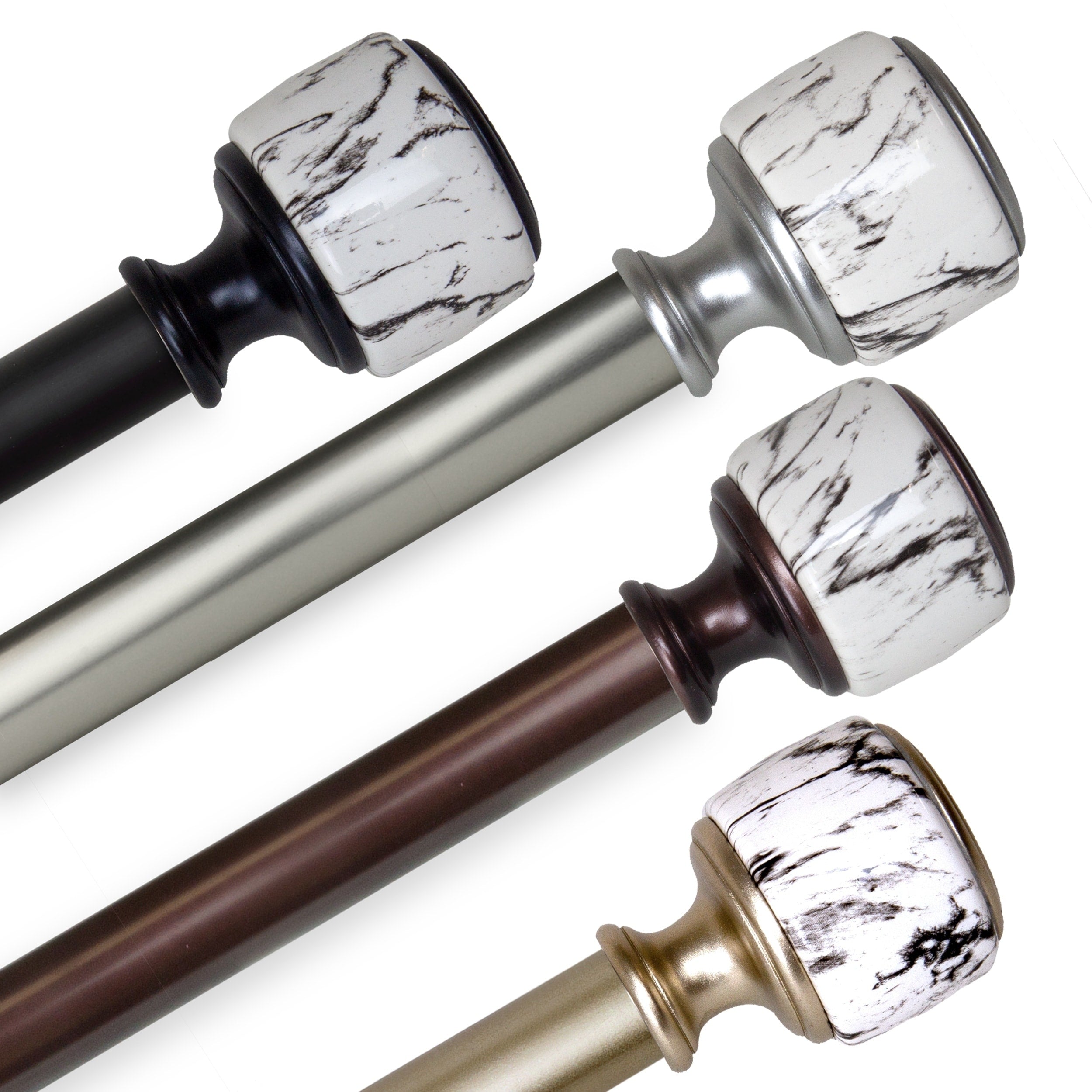 Instyledesign Genesis 1 Inch Diameter Adjustable Curtain Rod