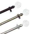 Instyledesign Glitter Adjustable Curtain Rod Set