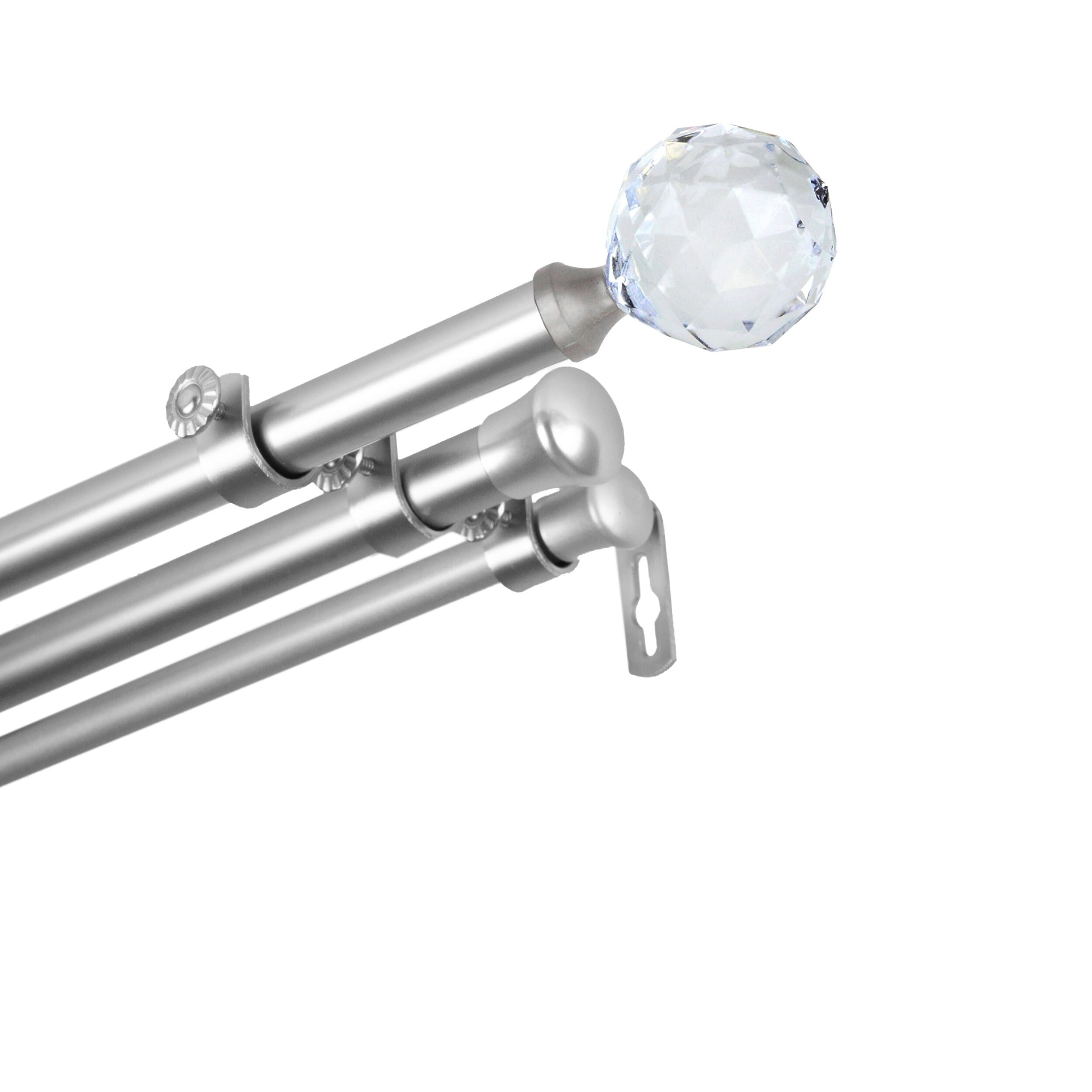 Instyledesign Glitter Triple Curtain Rod 13 16 Inch Dia.