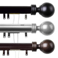 Instyledesign Globe Decorative Traverse Adjustable Rod With Center Open Sliders