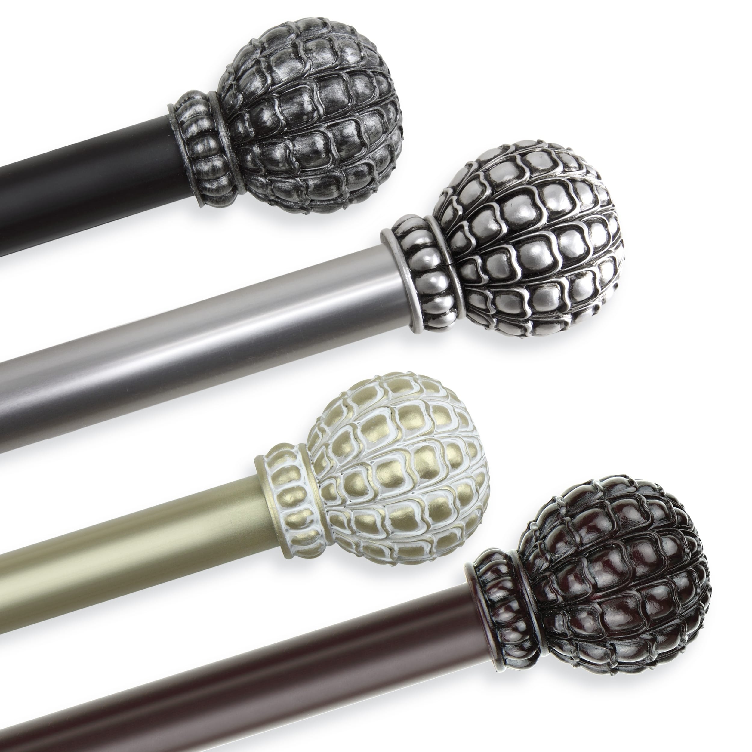 Instyledesign Gradient 1 Inch Diameter Adjustable Curtain Rod
