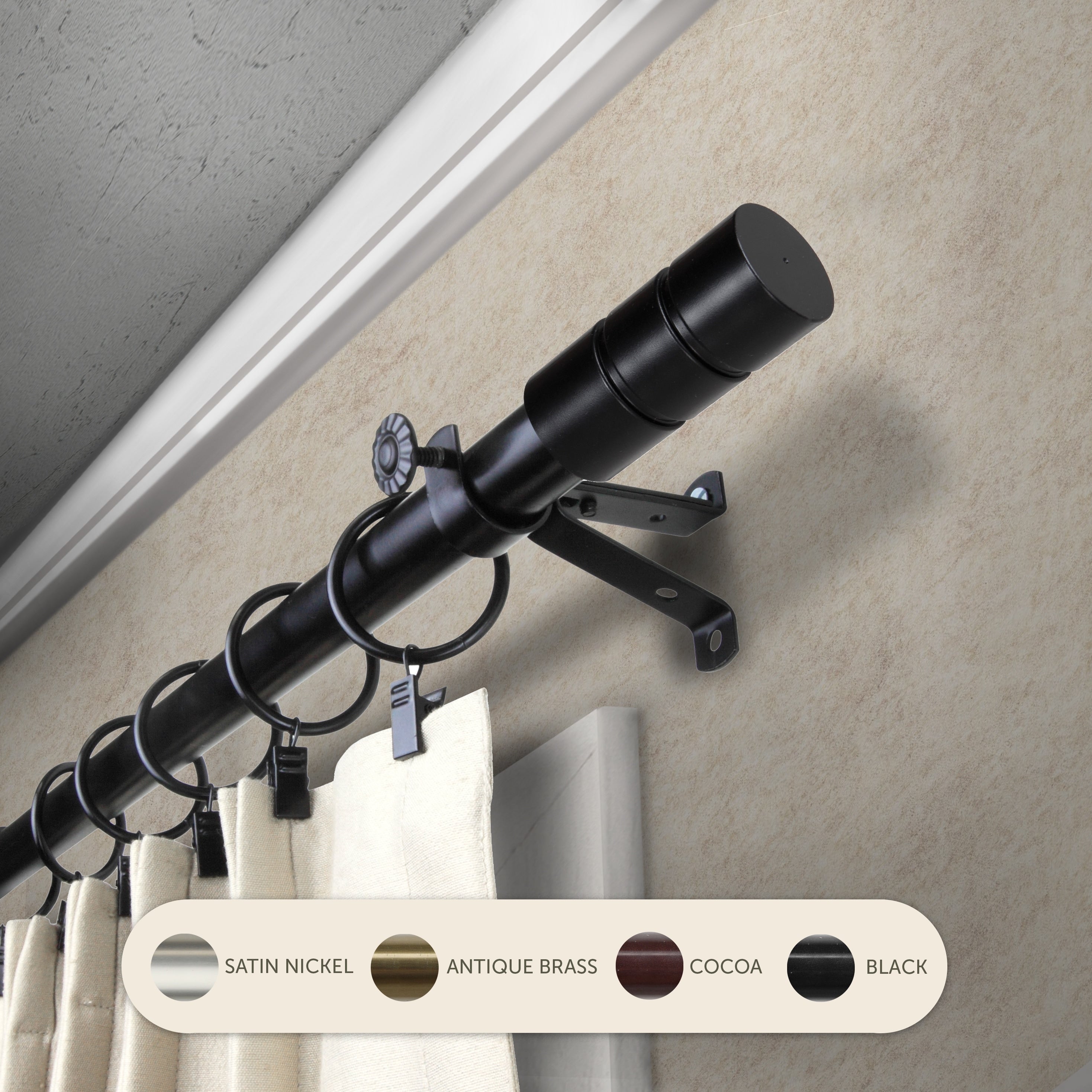 Instyledesign Greyor Adjustable Curtain Rod