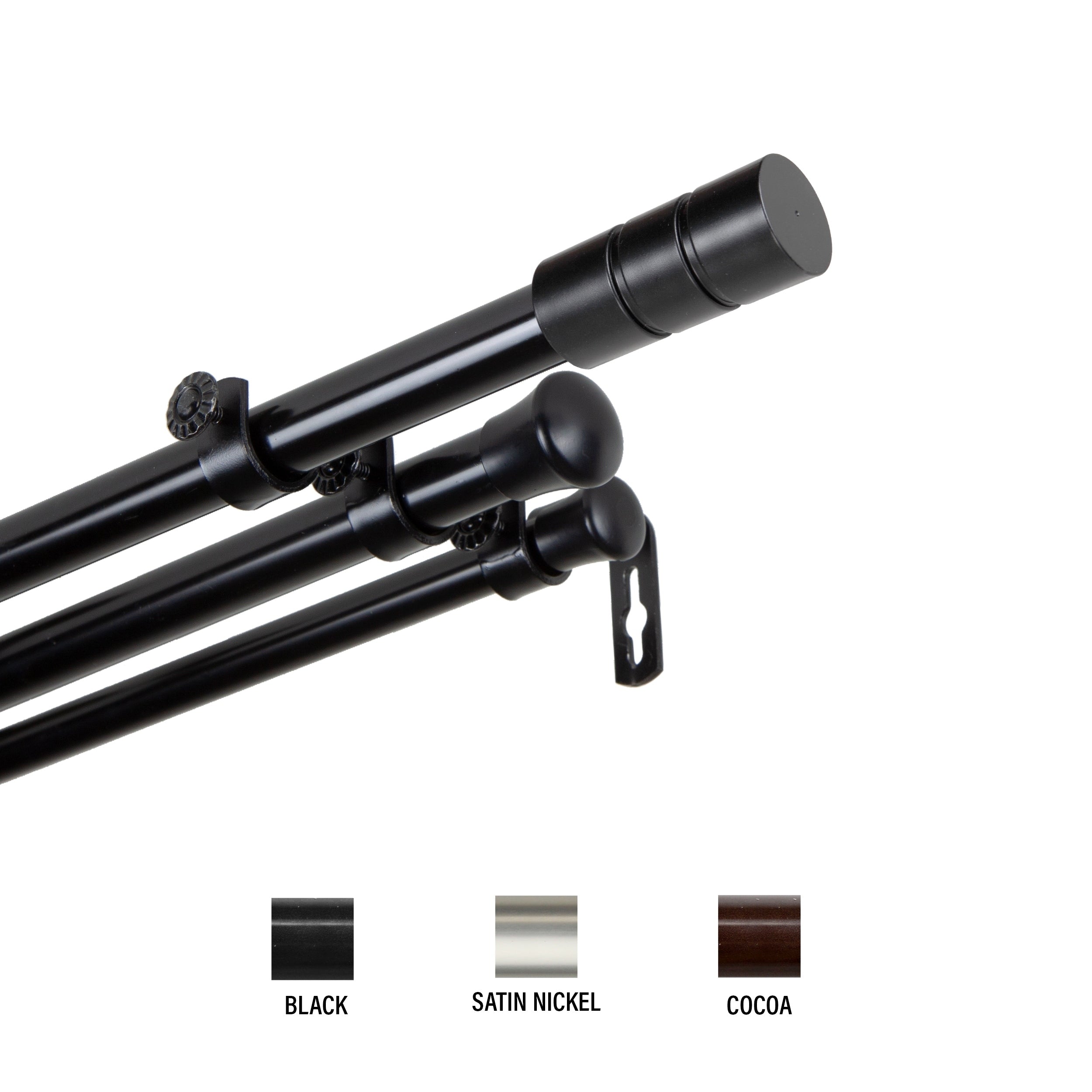 Instyledesign Greyor Triple Curtain Rod 13 16 Inch Dia.