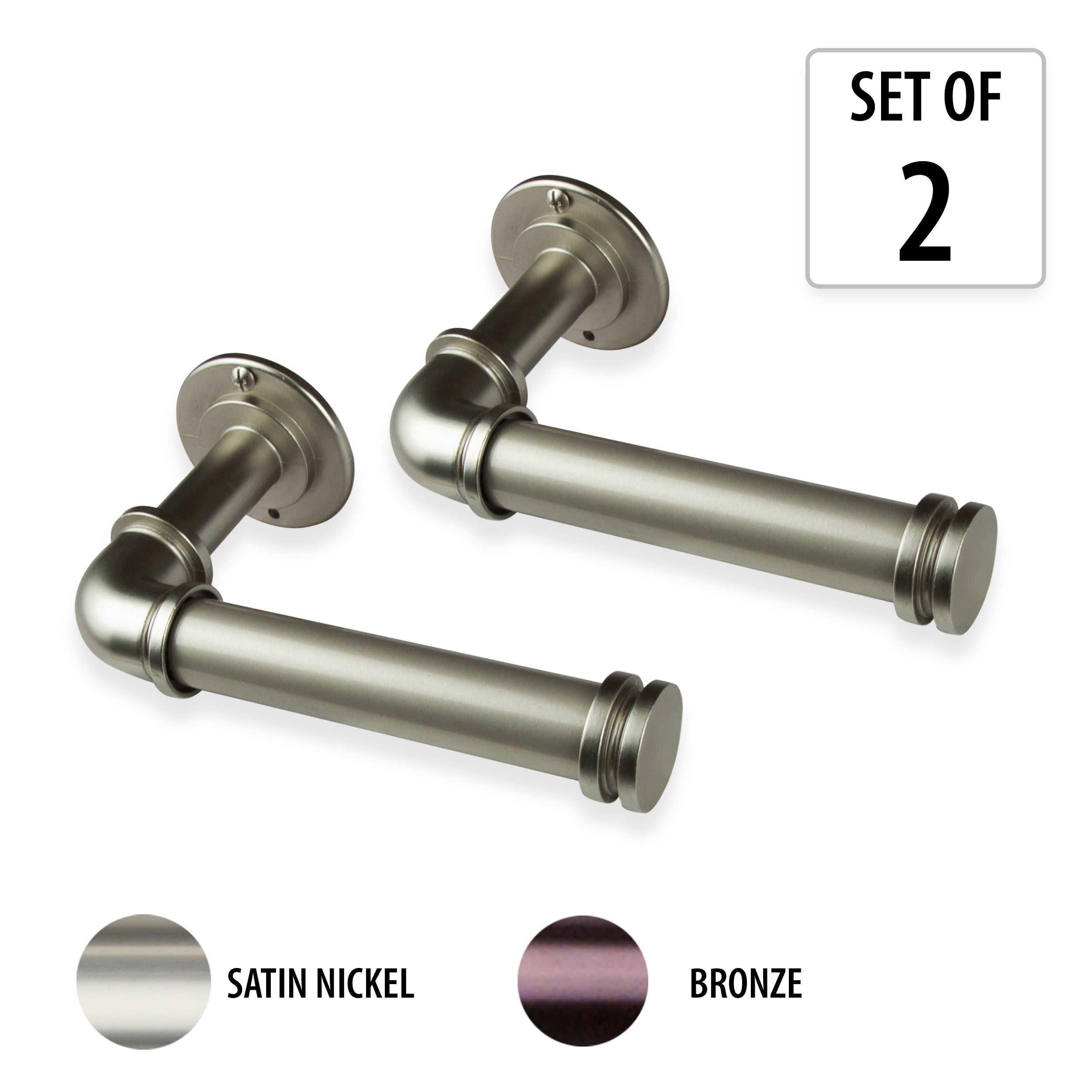 Instyledesign Industrial Pipe Design Single Toilet Paper Towel Holder Set Of 2