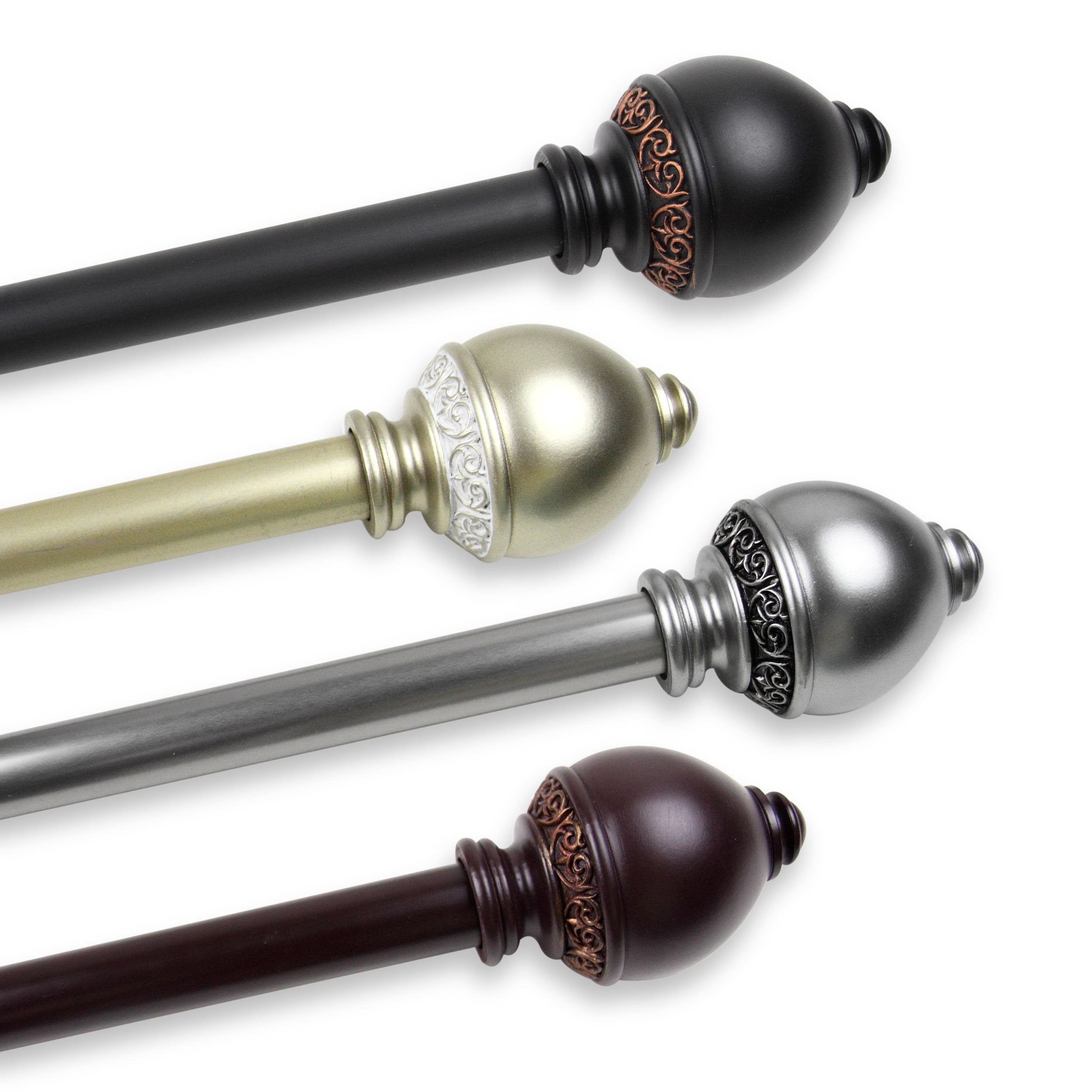 Instyledesign Jolene 1 Inch Adjustable Curtain Rod