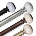 Instyledesign Kennedy 1 Inch Diameter Adjustable Curtain Rod