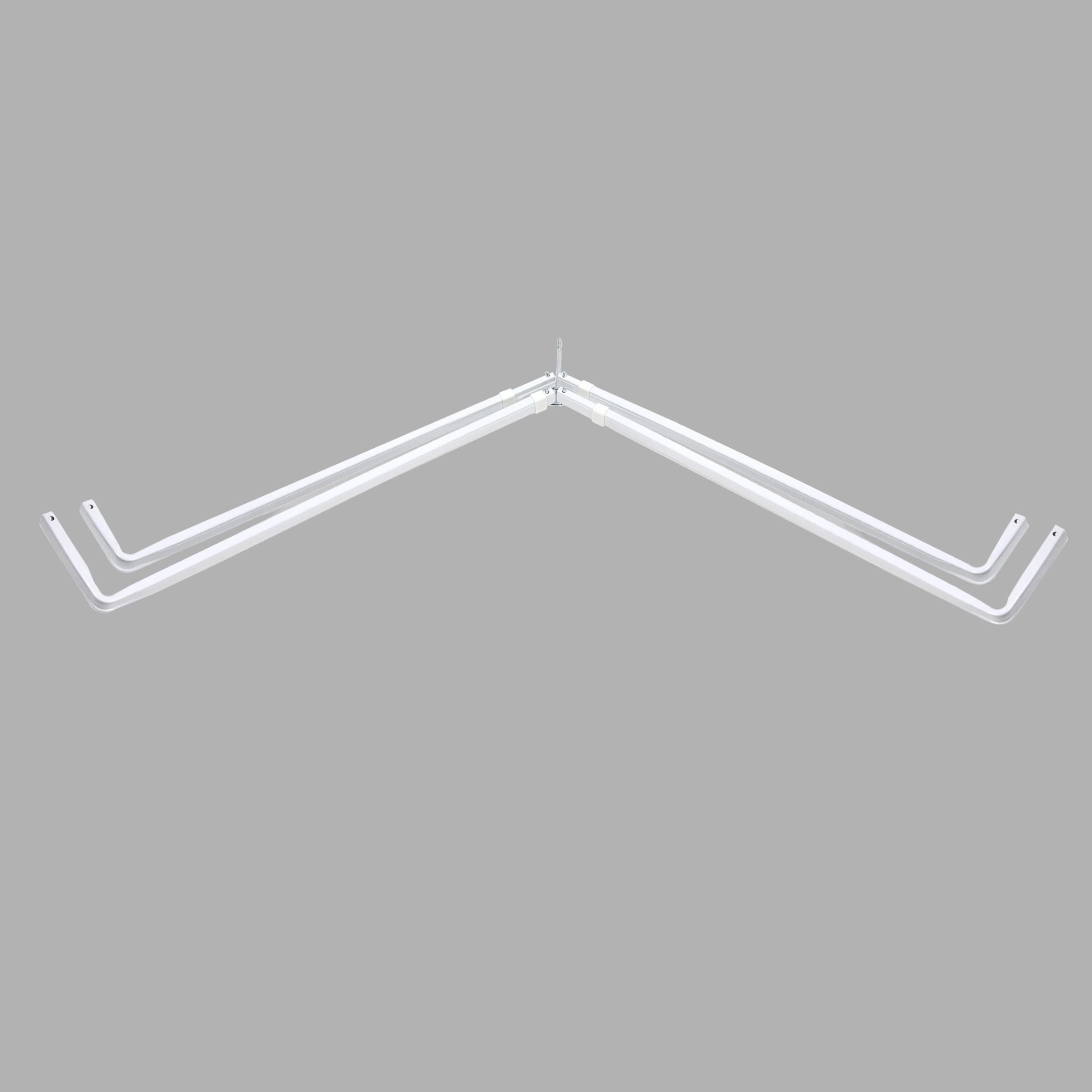 Instyledesign Lockseam Corner Double Curtain Rod 28 48