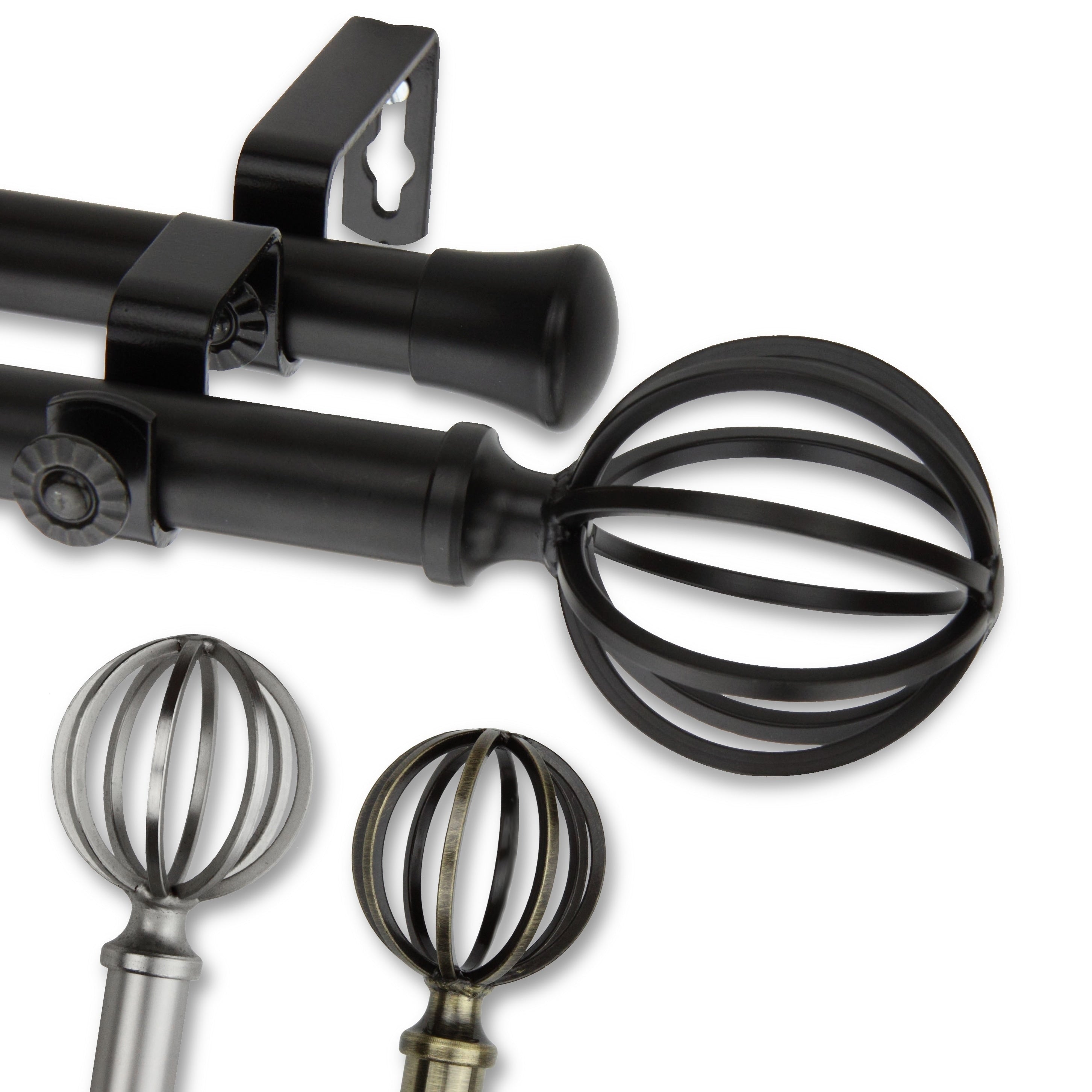 Instyledesign Loop Adjustable Double Curtain Rod