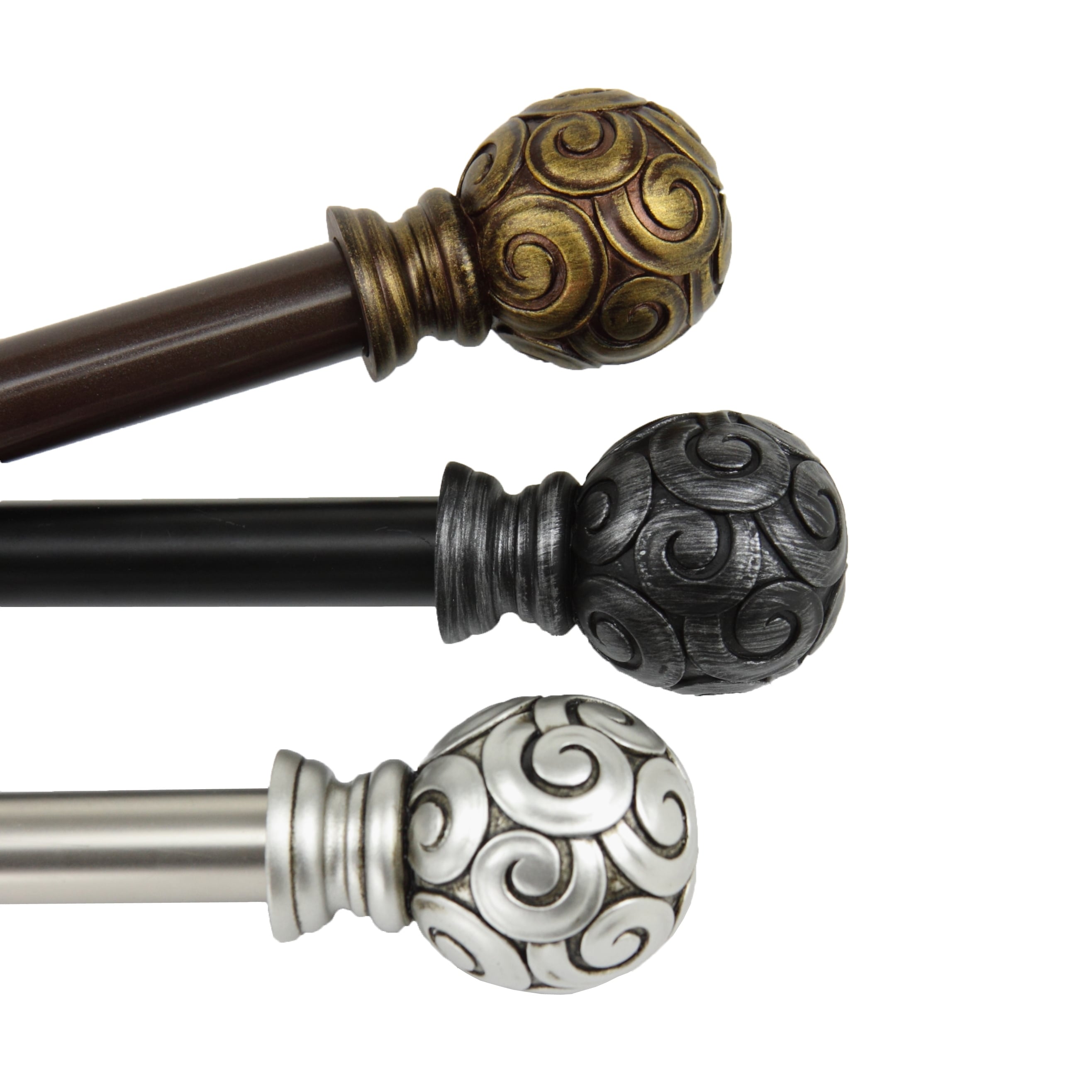 Instyledesign Lux Adjustable Curtain Rod Set