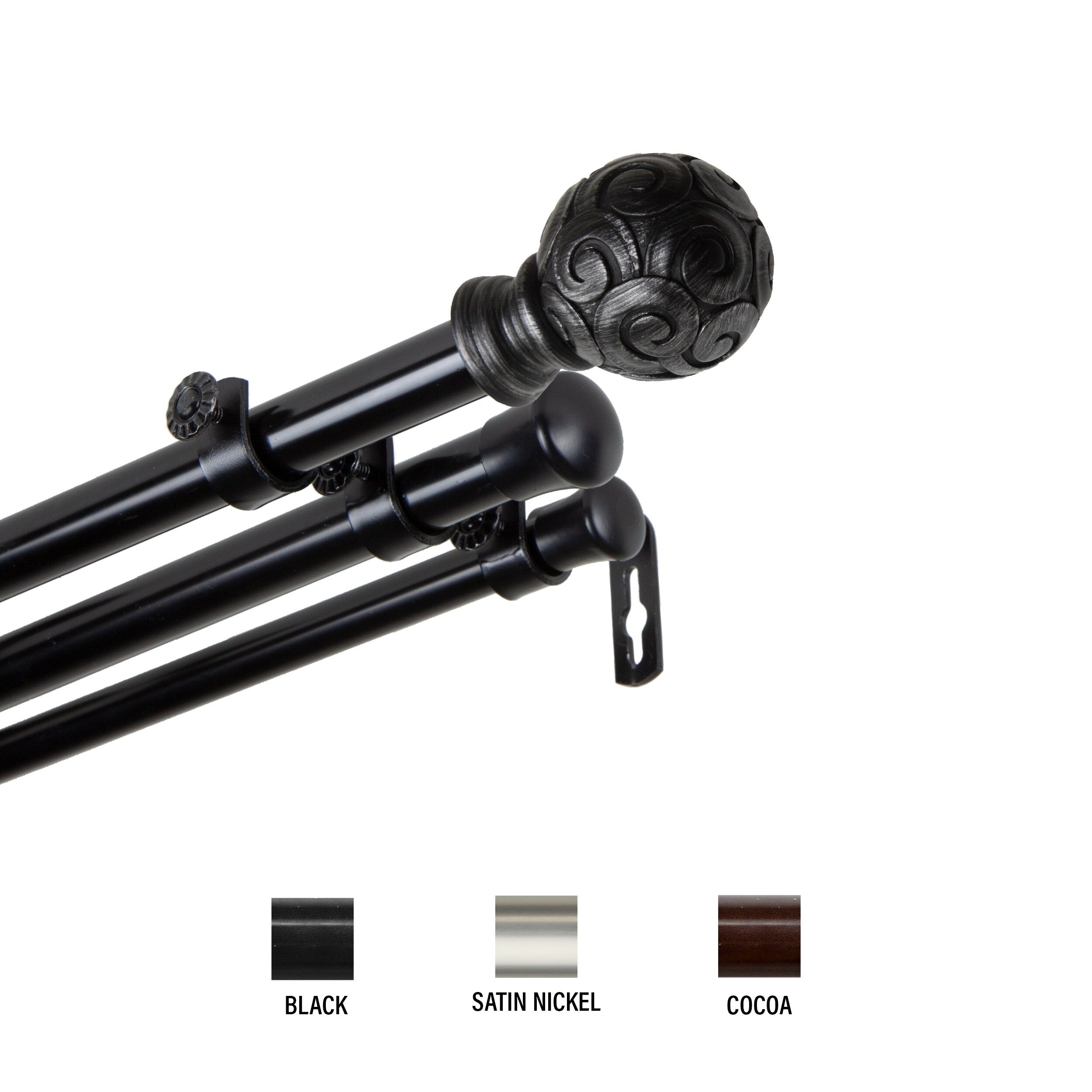 Instyledesign Lux Triple Curtain Rod 13 16 Inch Dia.