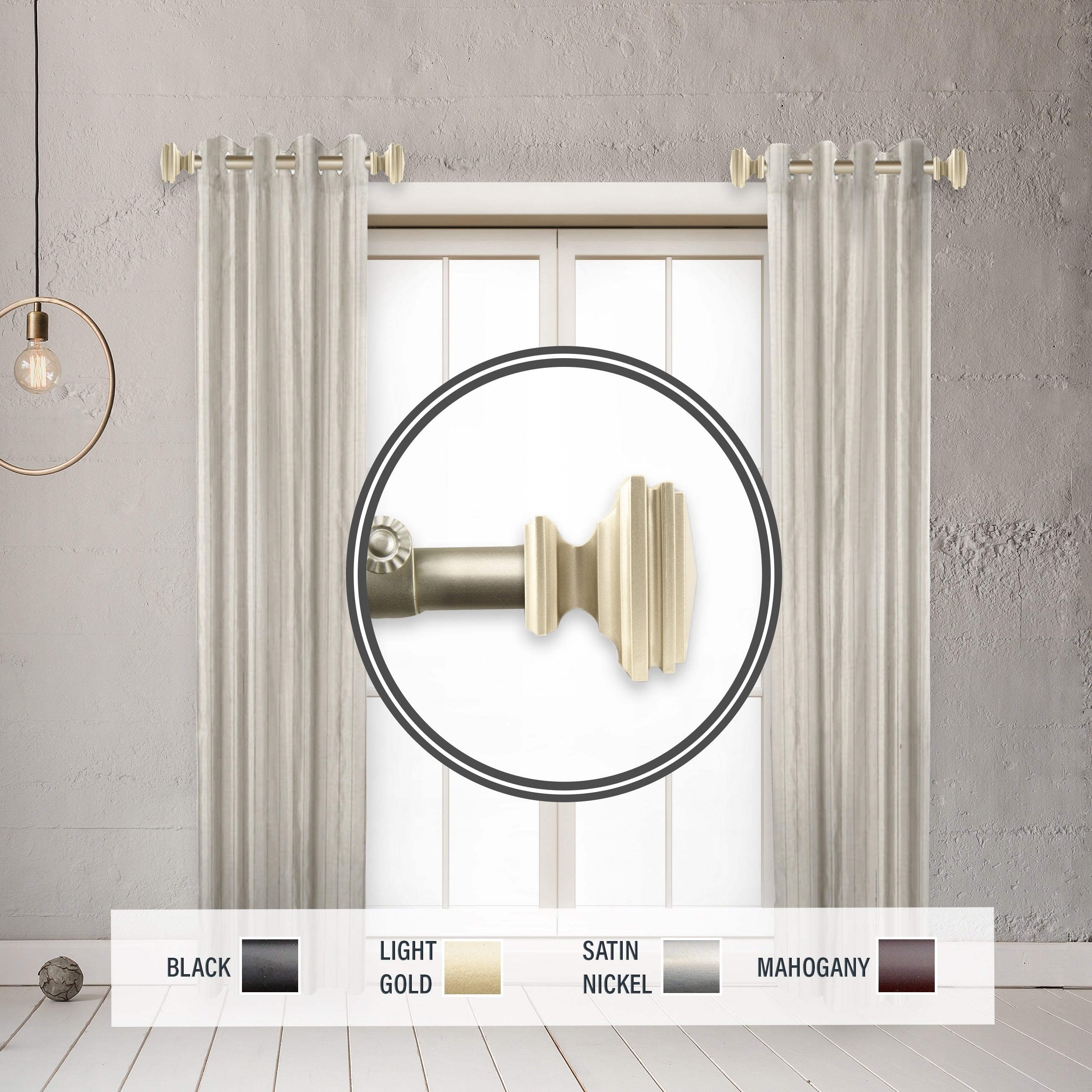 Instyledesign Mantle 1 Side Curtain Rod 12 20 Inch Long Set Of 2 12 To 20 Inches