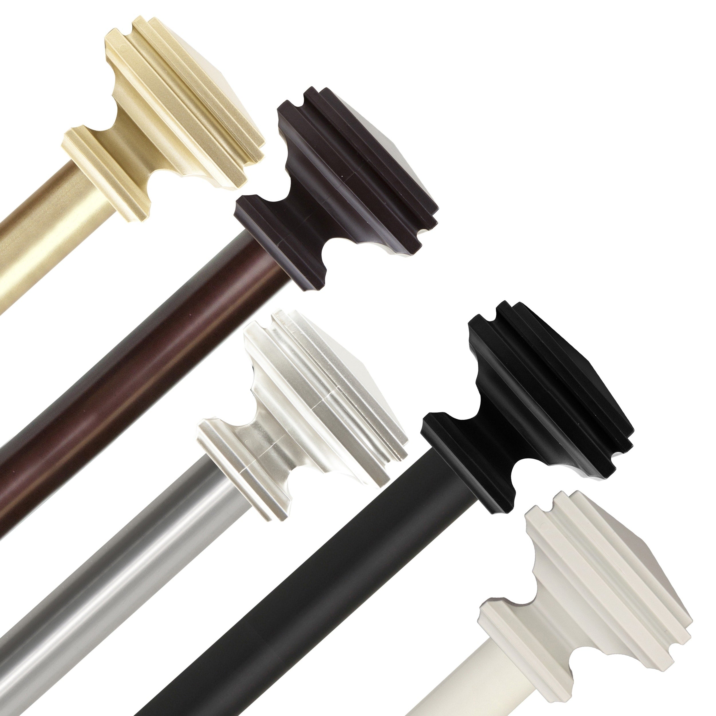 Instyledesign Mantle 1 Inch Diameter Adjustable Curtain Rod