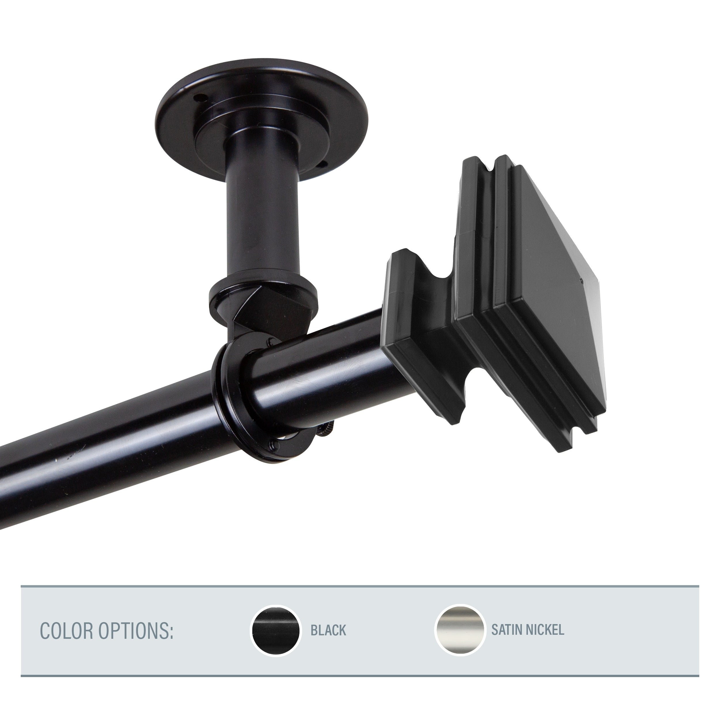 Instyledesign Mantle 1 Inch Diameter Ceiling Curtain Rod Room Divider
