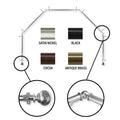 Instyledesign Nadine 5 Sided Bay Window Curtain Rod