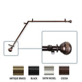 Instyledesign Nadine Corner Window Curtain Rod 13 16 Inch Dia.