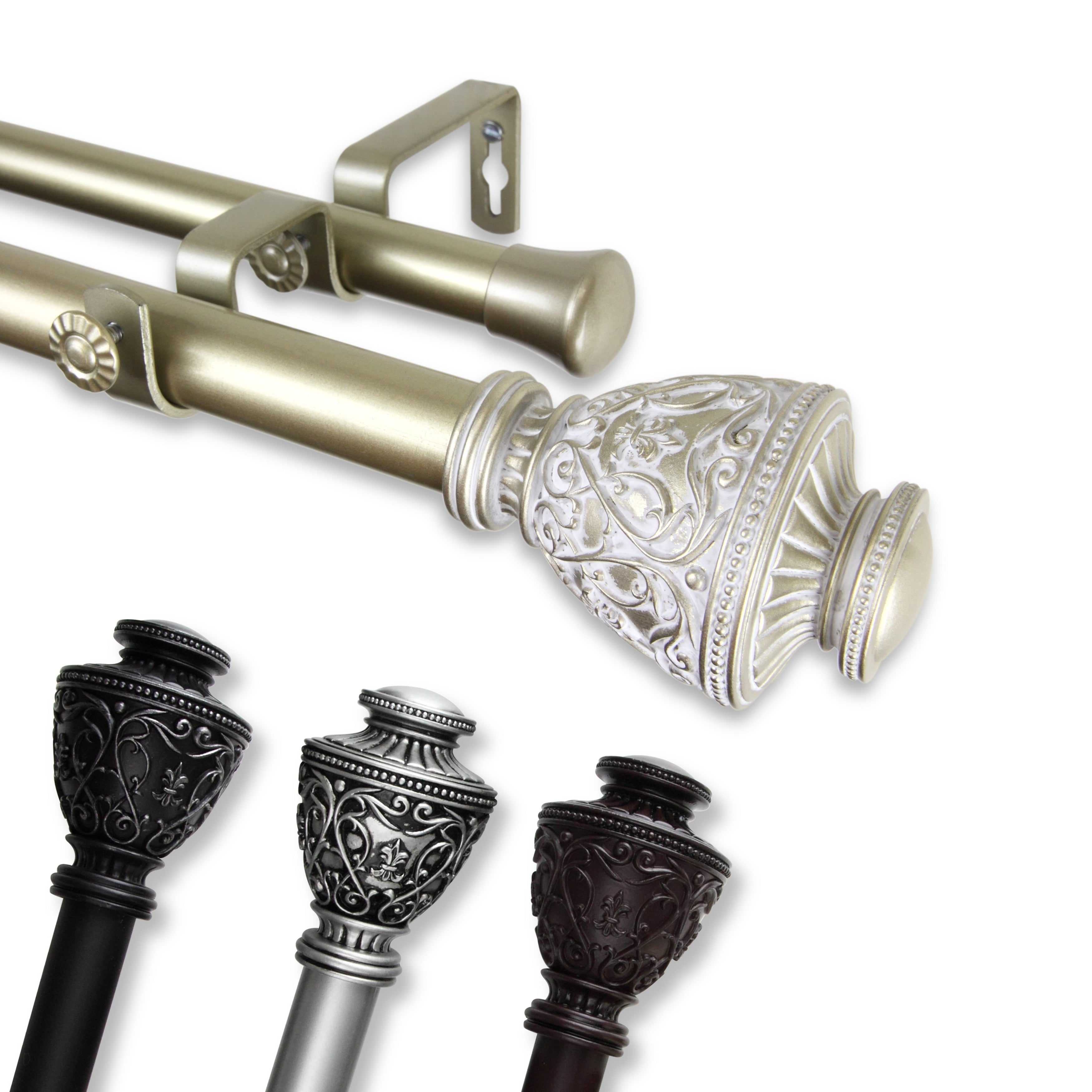 Copper Grove Vayk Adjustable Double Curtain Rod 1 In. Dia.