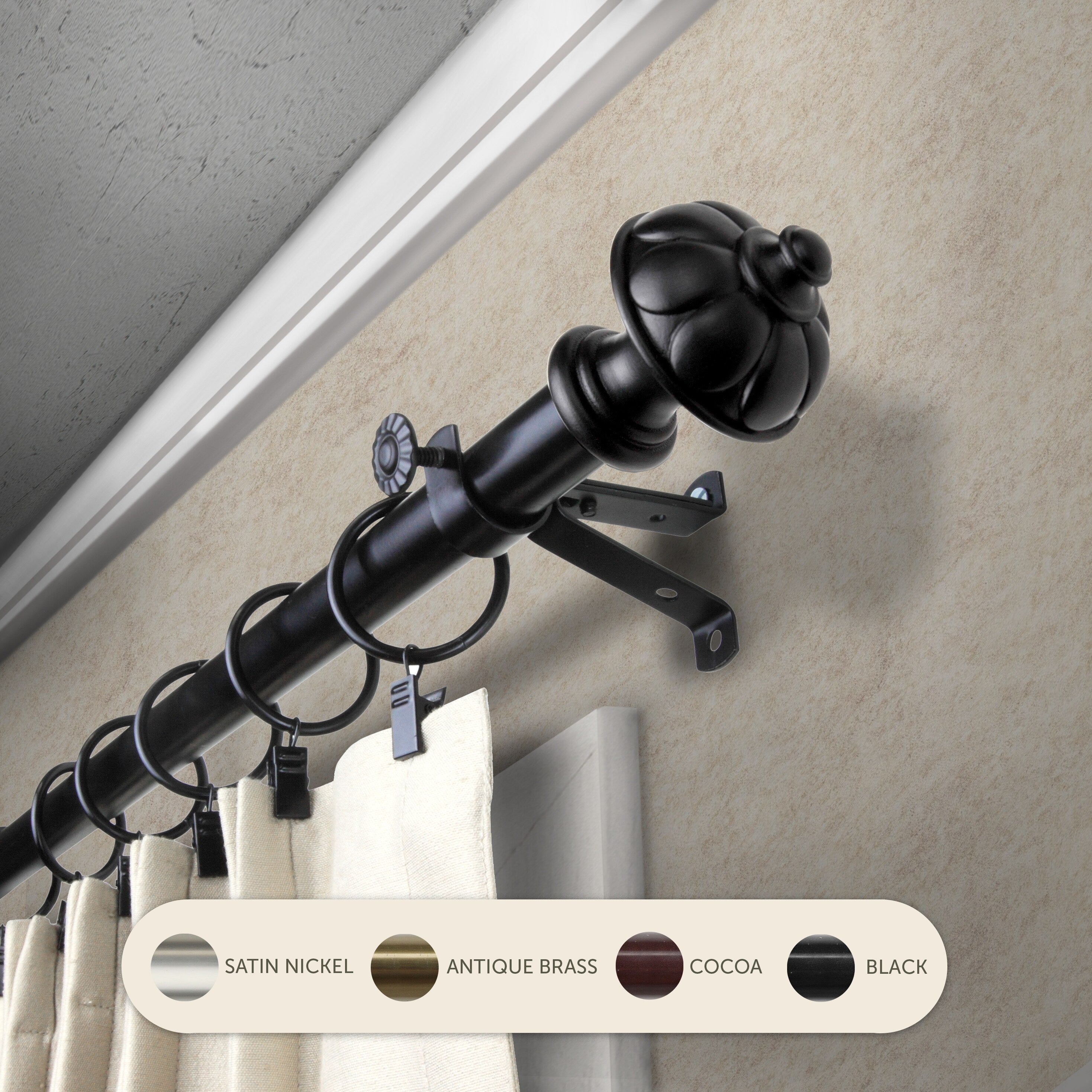 Instyledesign Noah Adjustable Curtain Rod