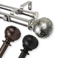 Instyledesign Odette 1 Inch Diameter Adjustable Double Curtain Rod