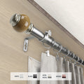 Instyledesign Onyx 1 Inch Diameter Adjustable Curtain Rod