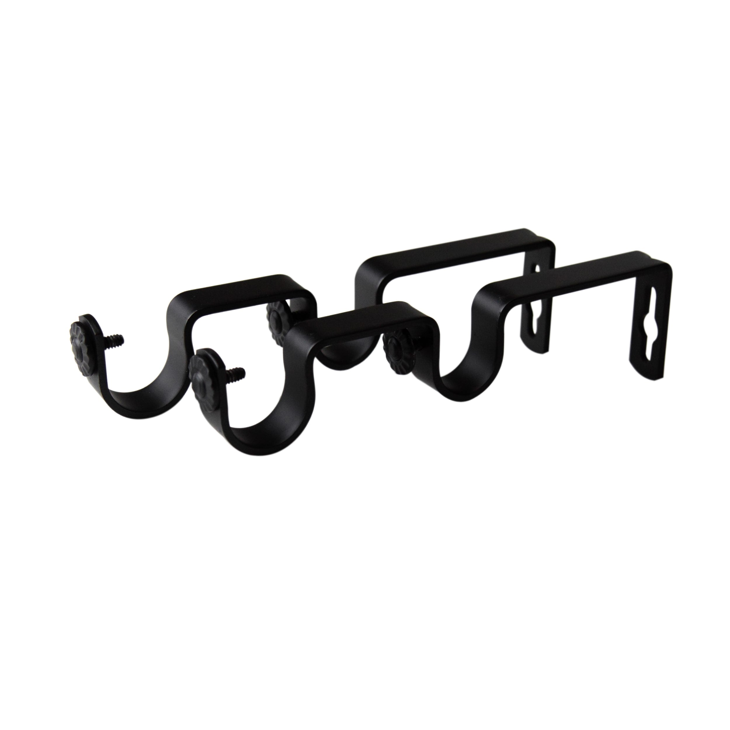 Instyledesign Pair Of Double Brackets For 1 Inch Rod N A