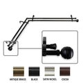 Instyledesign Piper Corner Window Double Curtain Rod 13 16 Inch Dia.