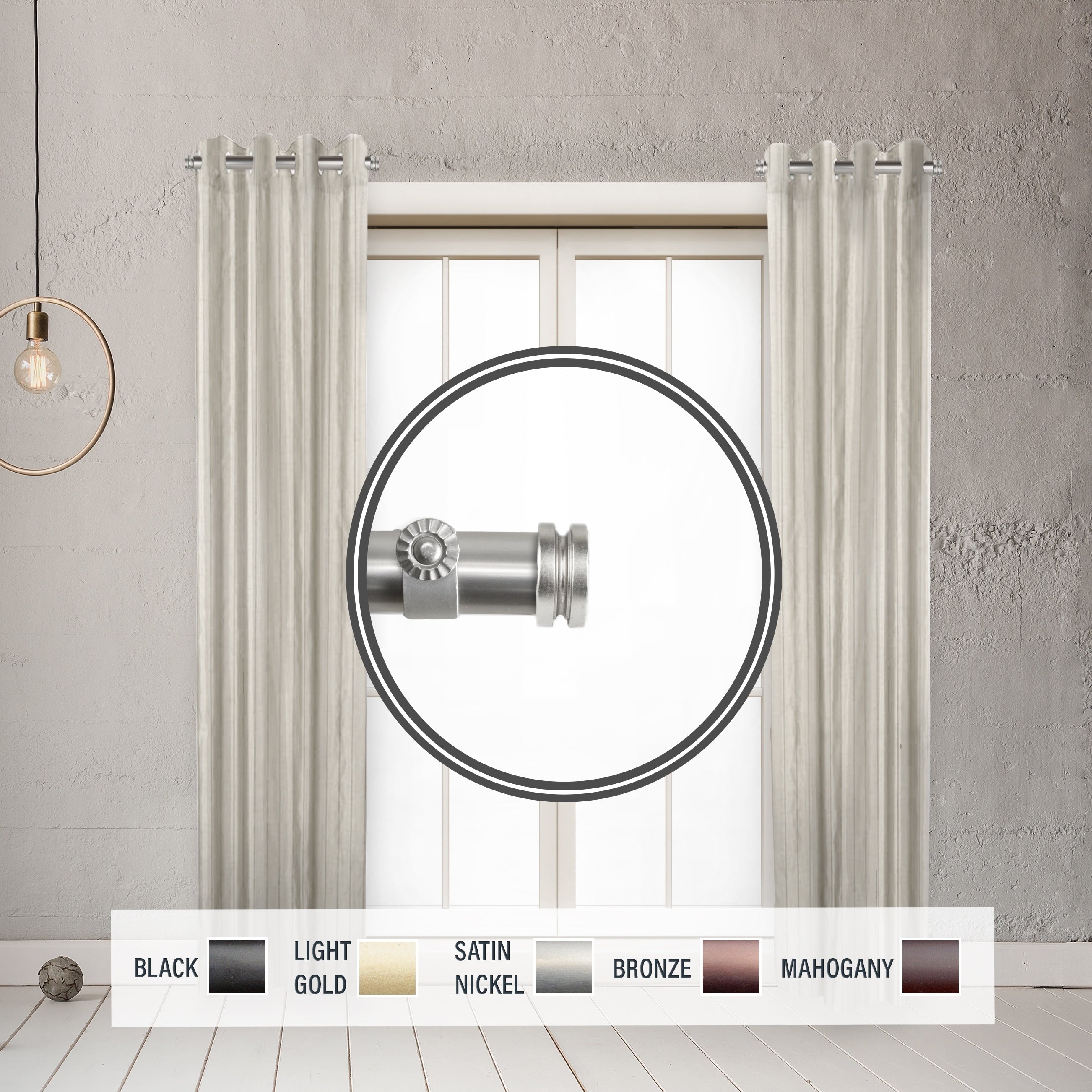 Instyledesign Pita 1 Side Curtain Rod 12 20 Inch Long Set Of 2 12 To 20 Inches