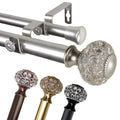 Instyledesign Sadie 1 Inch Diameter Adjustable Double Curtain Rod