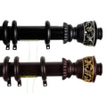 Instyledesign Scroll Decorative Traverse Rod With Center Open Rings