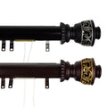 Instyledesign Scroll Decorative Traverse Rod With Center Open Sliders