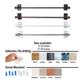 Instyledesign Self Adhesive Or Wall Mounted Rod 17 30 Inch Set Of 2 17 30 Inches