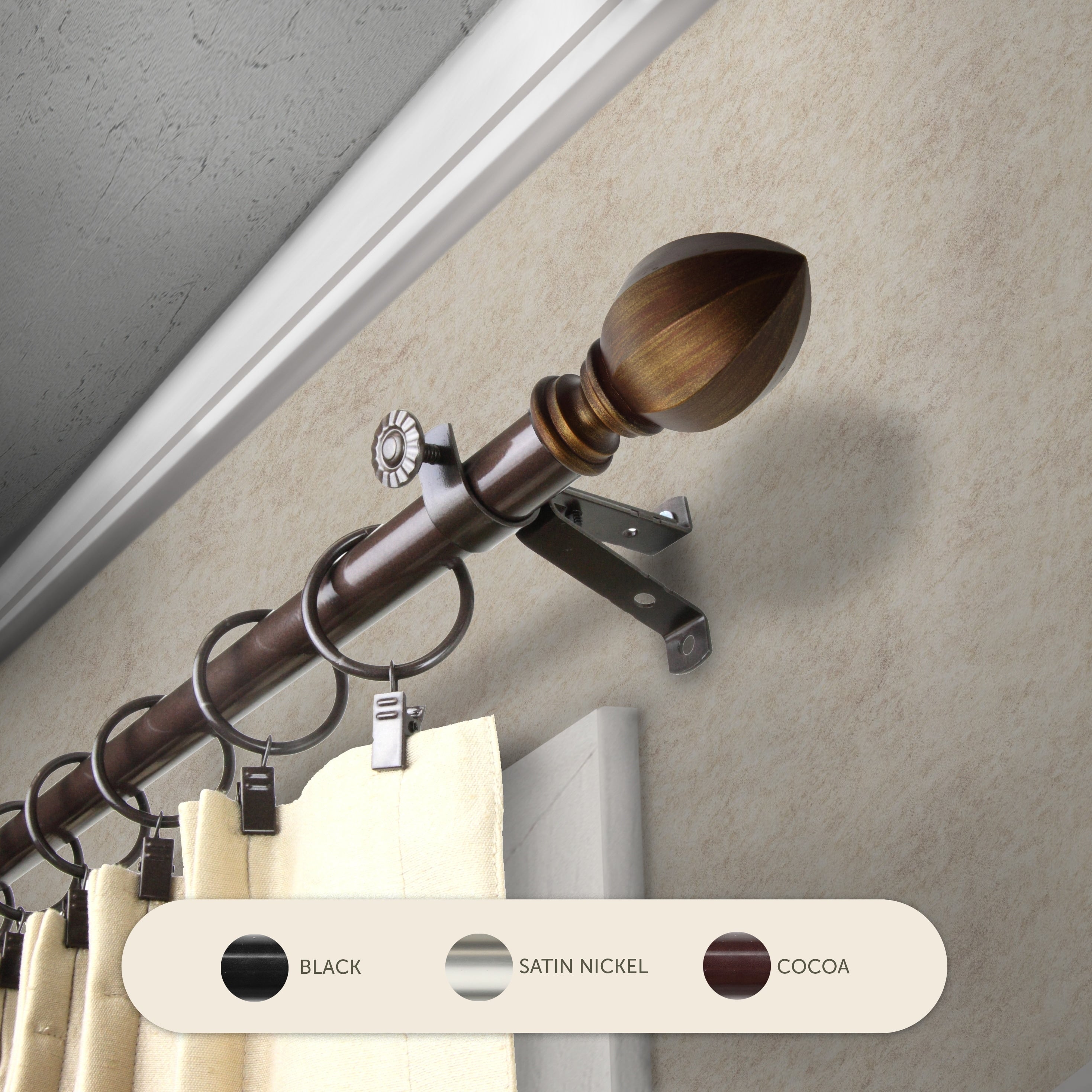 Instyledesign Sienna Adjustable Curtain Rod