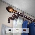 Instyledesign Sienna Triple Curtain Rod 13 16 Inch Dia.